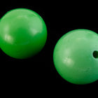 17mm Opaque Grass Green Round Bead with Dark Specks (2 Pcs) #UP165-General Bead