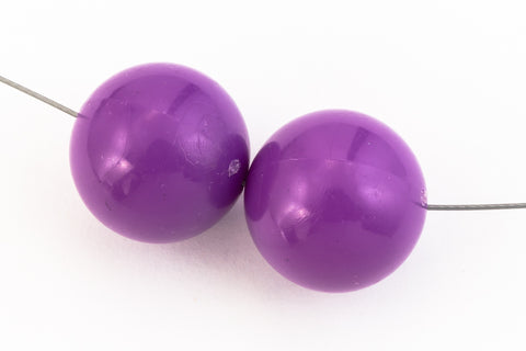 17mm Opaque Grape Round Bead (2 Pcs) #UP166-General Bead