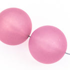 18mm Matte Transparent Dusty Rose Round Bead #UP171-General Bead