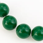 14mm Opaque Dark Green Round Bead (4 Pcs) #UP174-General Bead