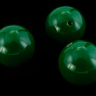 14mm Opaque Dark Green Round Bead (4 Pcs) #UP174-General Bead