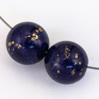 12mm Navy Blue/Gold Speckled Bead #UP177-General Bead