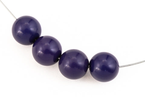 10mm Navy Blue Round Lucite Bead (5 Pcs) #UP183-General Bead