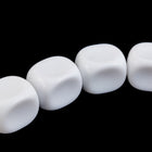 17mm x 13mm White Pinched Box Bead (2 Pcs) #UP191-General Bead