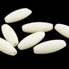 4mm x 11mm Seamless Matte Cream Rice Bead (100 Pcs) #UP193-General Bead