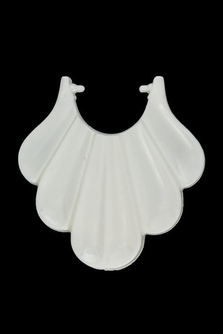 46mm x 48mm Opaque White Pinch Shell #UP201-General Bead