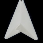 48mm Opaque White Faceted Arrowhead Drop #UP202-General Bead