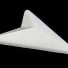 48mm Opaque White Faceted Arrowhead Drop #UP202-General Bead