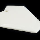 43mm Opaque White Smooth Shield Drop #UP203-General Bead