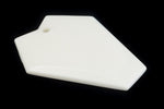 43mm Opaque White Smooth Shield Drop #UP203-General Bead