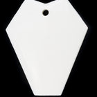 43mm Opaque White Smooth Shield Drop #UP203-General Bead