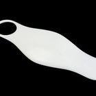 90mm Opaque White Smooth Curvy Drop with 10mm Hole (2 Pcs) #UP205-General Bead