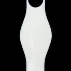 90mm Opaque White Smooth Curvy Drop with 10mm Hole (2 Pcs) #UP205-General Bead