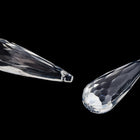 32mm x 10mm Clear Faceted Teardrop #UP212-General Bead