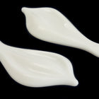 53mm Opaque White Petal Drop Pair #UP219-General Bead