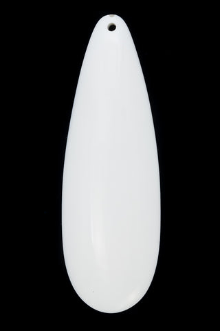 66mm Opaque White Teardrop Pendant #UP225-General Bead