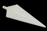 62mm Opaque White Offset Triangle Drop (2 Pcs) #UP230-General Bead