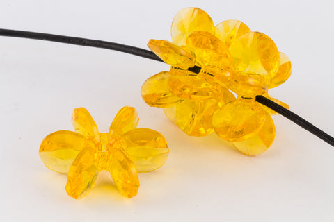 18mm Sunflower Starflake (4 Pcs) #UP256-General Bead