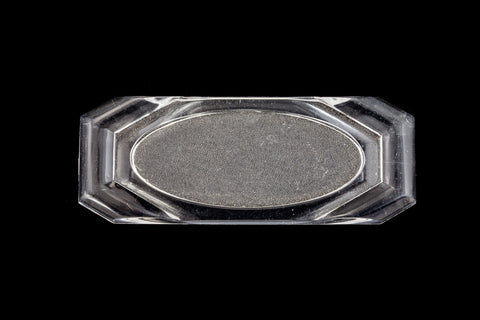 60mm Clear Beveled Oval Cabochon Setting #UP275-General Bead