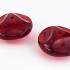 22mm Ruby Pinched Rondelle (2 Pcs) #UP283-General Bead