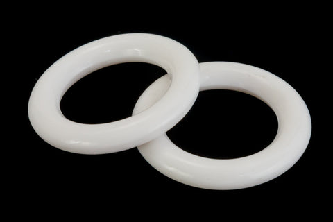 22mm Opaque White Ring (4 Pcs) #UP298-General Bead