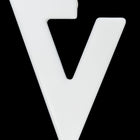 66mm x 47mm White Open Cut Triangle Blank #UP299-General Bead