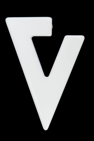 66mm x 47mm White Open Cut Triangle Blank #UP299-General Bead