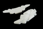 25mm x 90mm Opaque White Stylized Curved Ribbon #UP302-General Bead