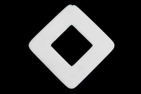 50mm Matte White Square with Square Hole #UP305-General Bead