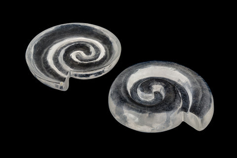 37mm Clear Spiral Cabochon #UP328-General Bead
