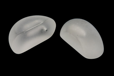 11mm x 20mm Matte Clear Half-Drilled Half Wheel #UP336-General Bead