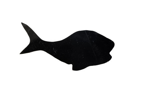 42mm Opaque Black Fish Blank #UP352-General Bead