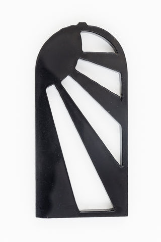 50mm x 25mm Black "Stained Glass Window" #UP354-General Bead