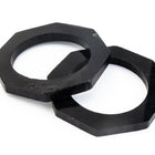 35mm Opaque Black Open Octagon Blank (2 Pcs) #UP358-General Bead