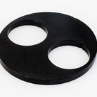 40mm Opaque Black Circle with Circles #UP367-General Bead