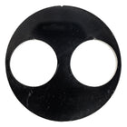 40mm Opaque Black Circle with Circles #UP367-General Bead