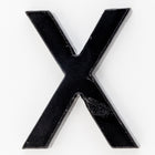 22mm x 18mm Black Letter "X" (2 Pcs) #UP368-General Bead