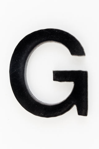 22mm x 20mm Black Letter "G" (2 Pcs) #UP376-General Bead