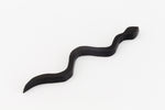 57mm Opaque Black Snake (2 Pcs) #UP382-General Bead