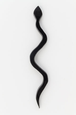 57mm Opaque Black Snake (2 Pcs) #UP382-General Bead