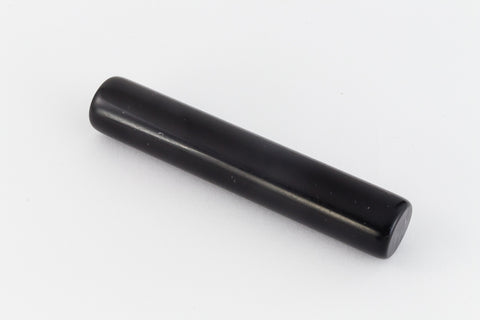 51mm x 10mm Opaque Black Cylinder (2 Pcs) #UP383-General Bead