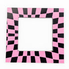 64mm Black and Pink Op- Art Open Square #UP400-General Bead