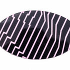 38mm x 62mm Black and Pink Op- Art Oval #UP401-General Bead