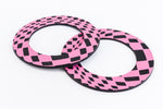 65mm Black and Pink Op- Art Open Circle #UP403-General Bead