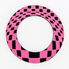 65mm Black and Pink Op- Art Open Circle #UP403-General Bead