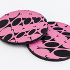 29mm Black and Pink Op- Art Circle (2 Pcs) #UP404-General Bead
