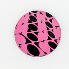 29mm Black and Pink Op- Art Circle (2 Pcs) #UP404-General Bead