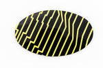 38mm x 62mm Black and Yellow Op- Art Oval #UP406-General Bead
