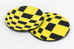 41mm Black and Yellow Op- Art Circle #UP407-General Bead