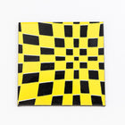 38mm Black and Yellow Op- Art Square #UP409-General Bead